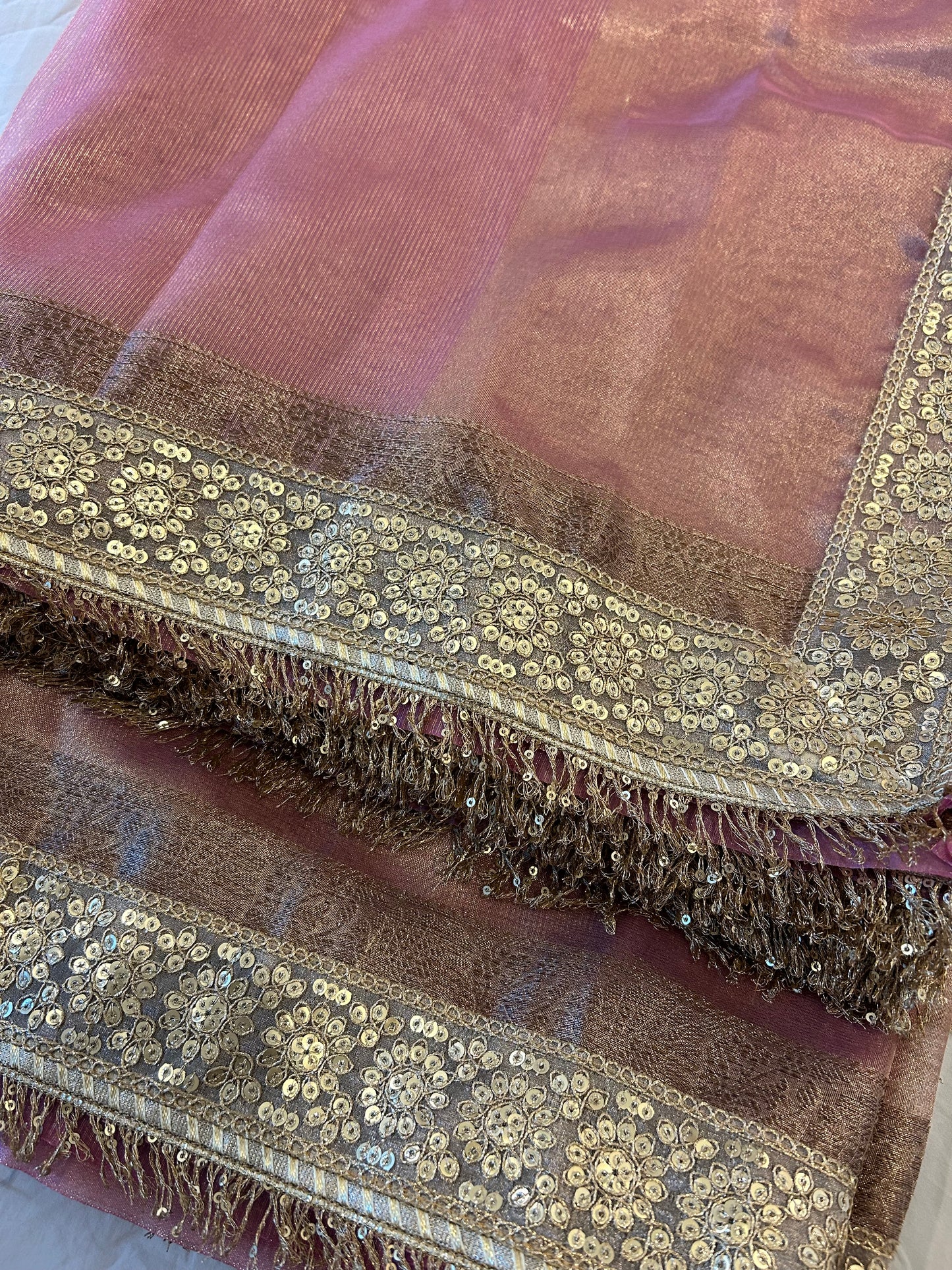 Zarreen Gulab Tissue Silk Saree