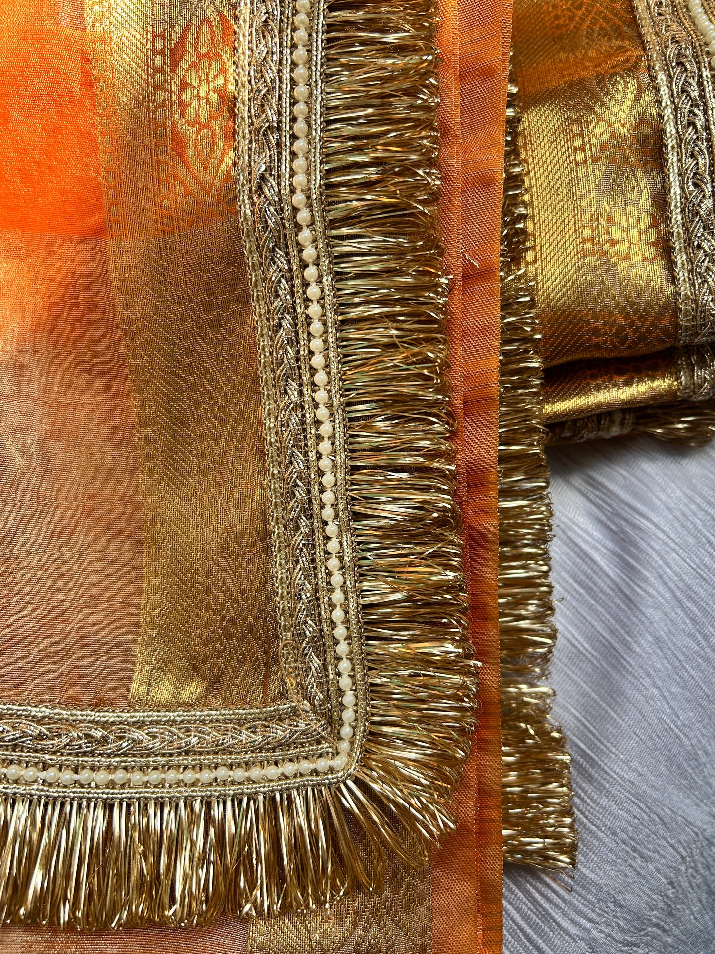 Narangi Tissue Silk Saree (Orange)