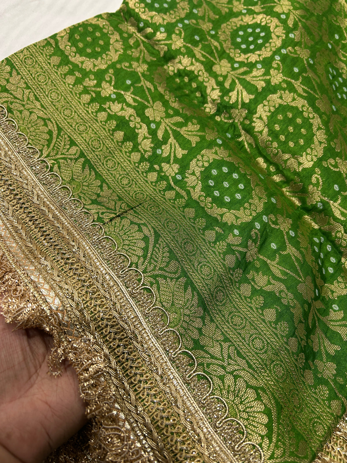 Dhani Banarasi Bandhej Saree