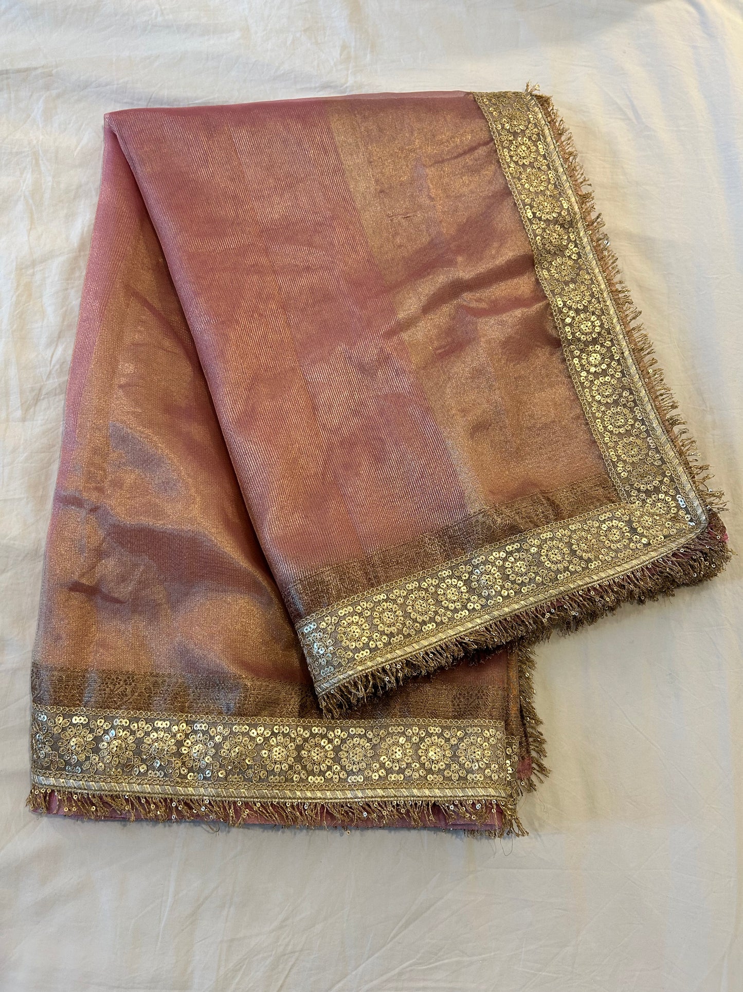 Zarreen Gulab Tissue Silk Saree