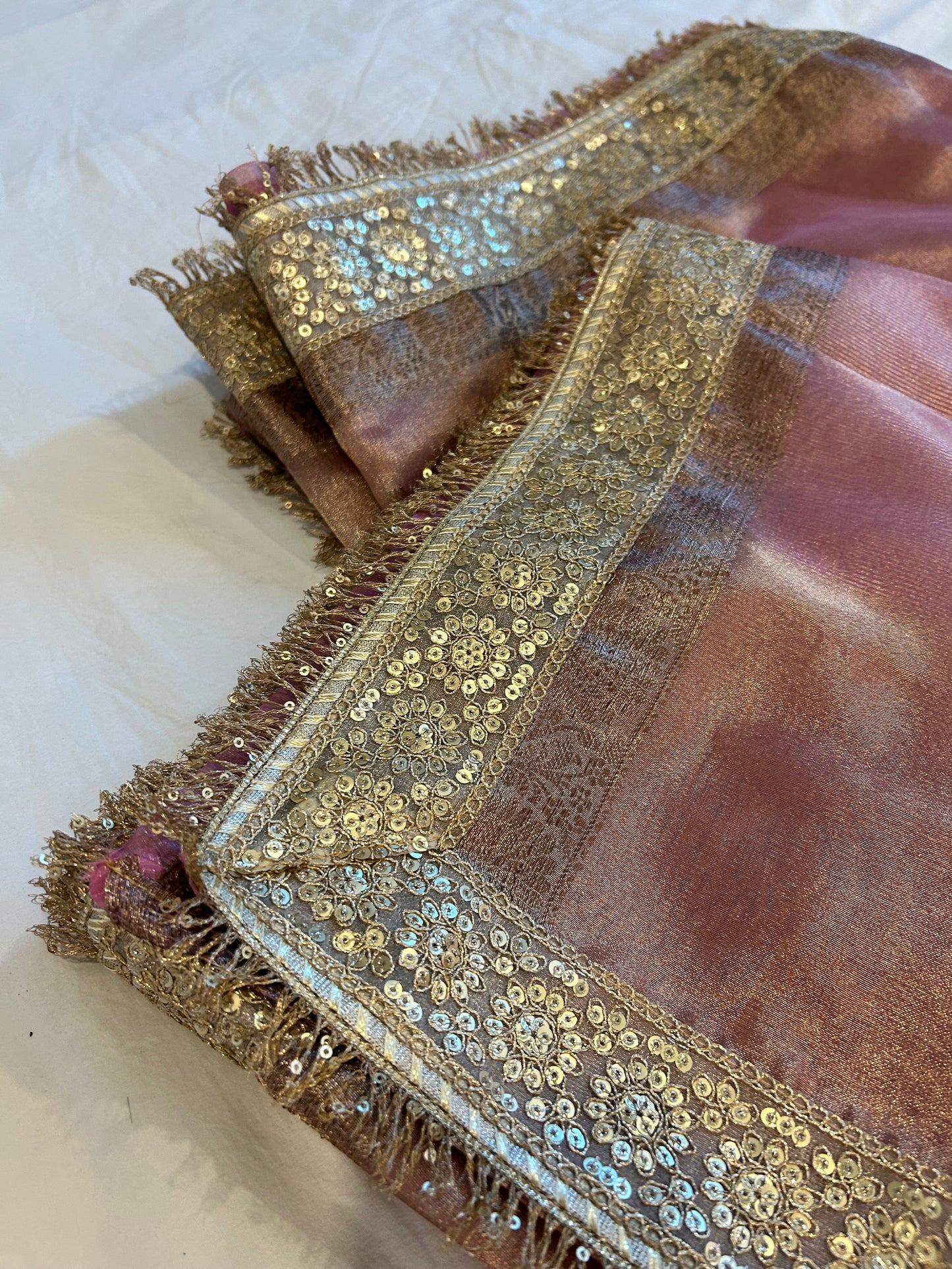 Zarreen Gulab Tissue Silk Saree