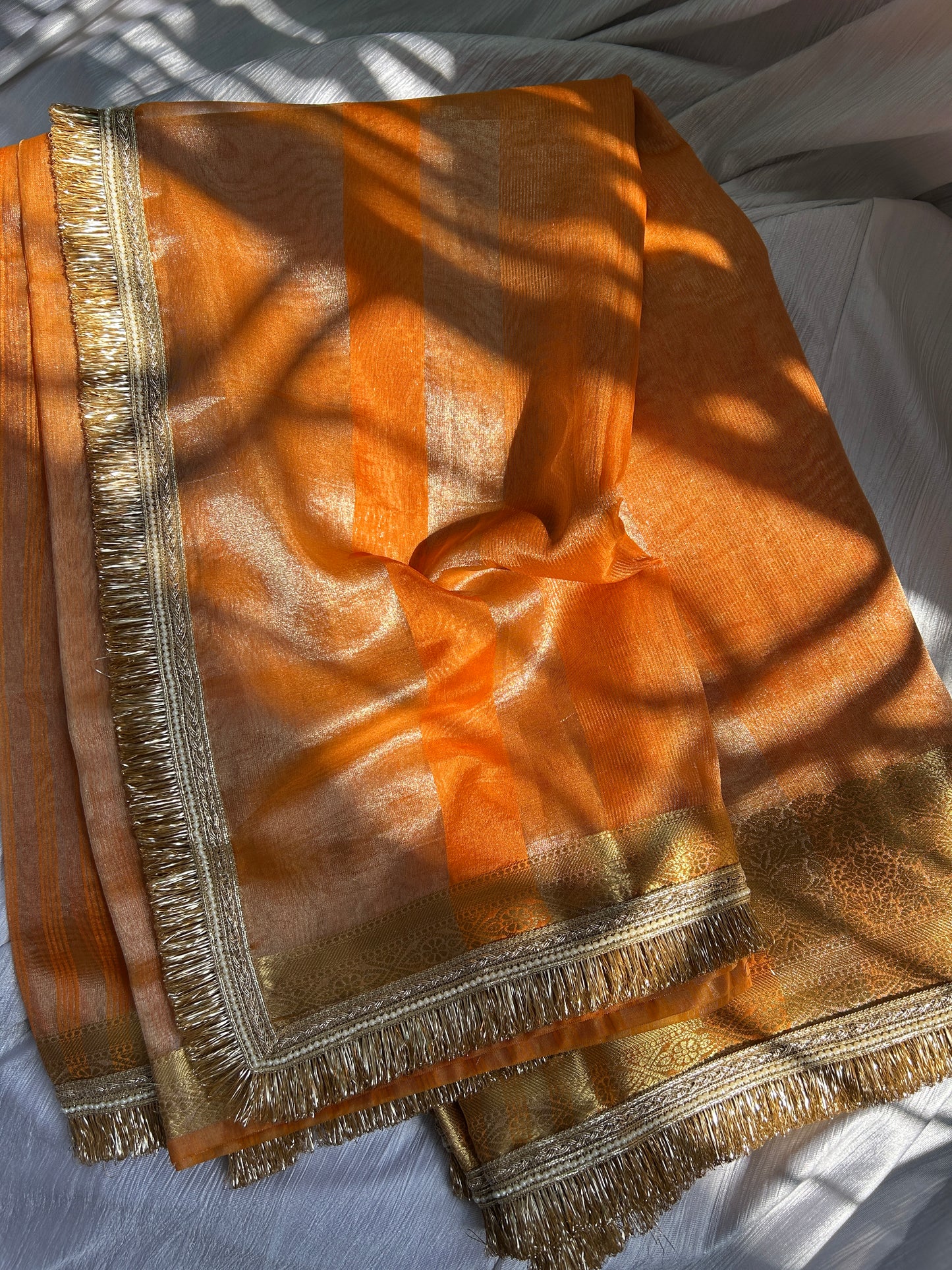 Narangi Tissue Silk Saree (Orange)