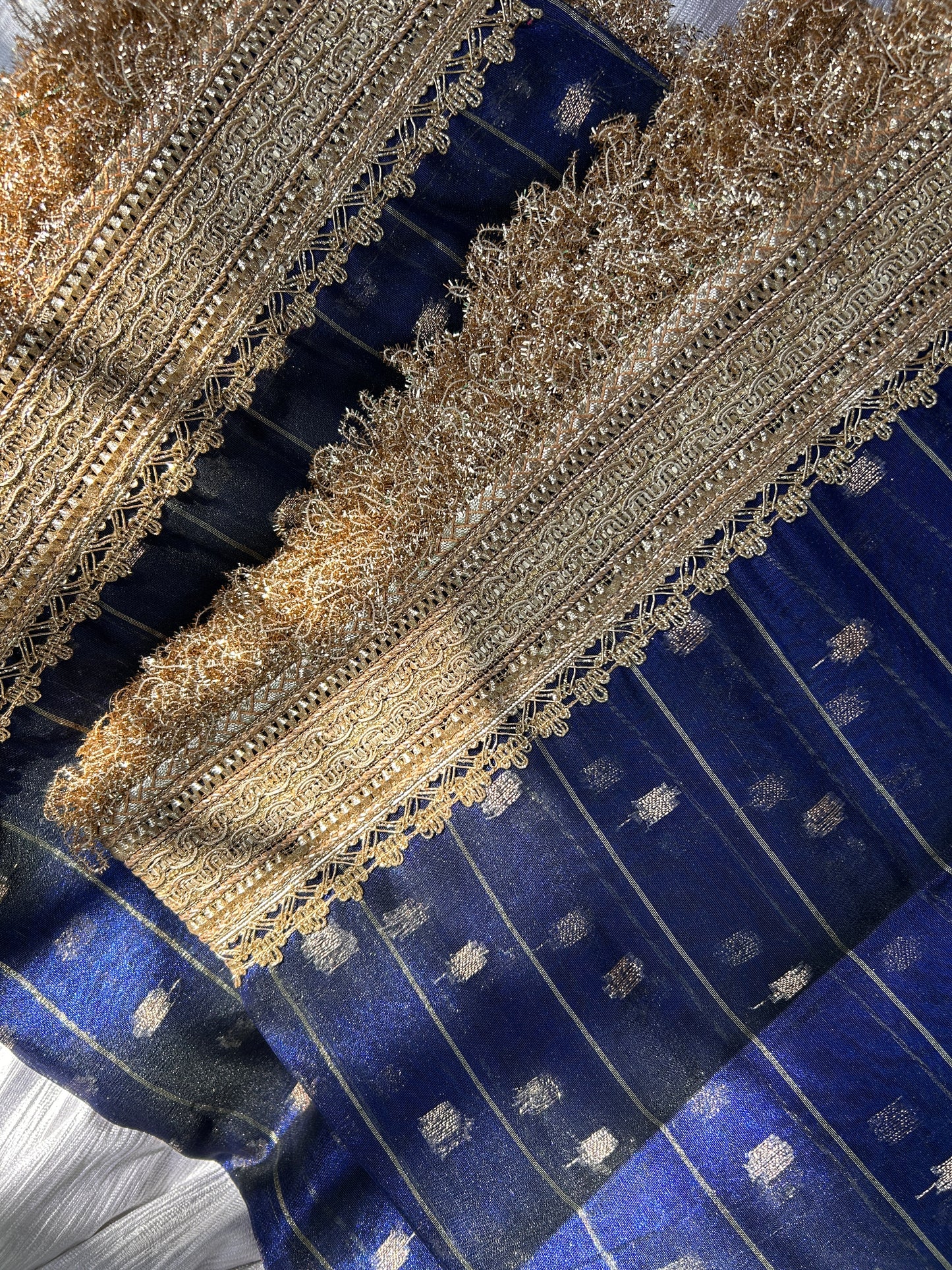 Janhvi Kapoor Inspried Sapphire Tissue Silk Saree