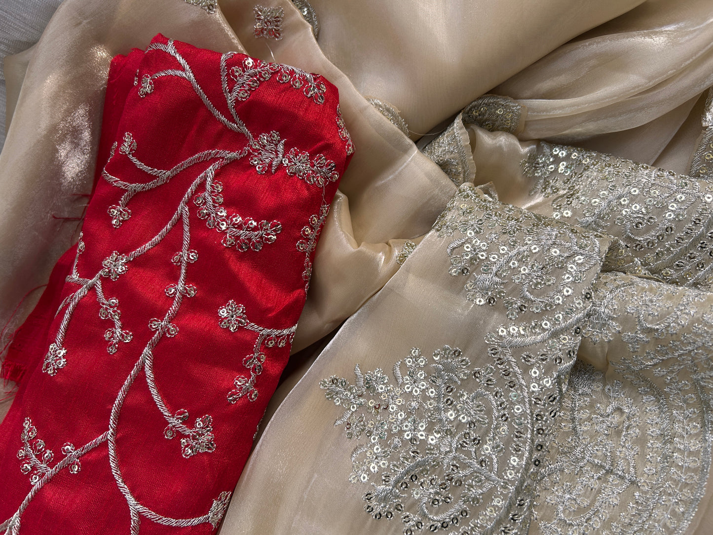 Chandni silk saree (Champagne)