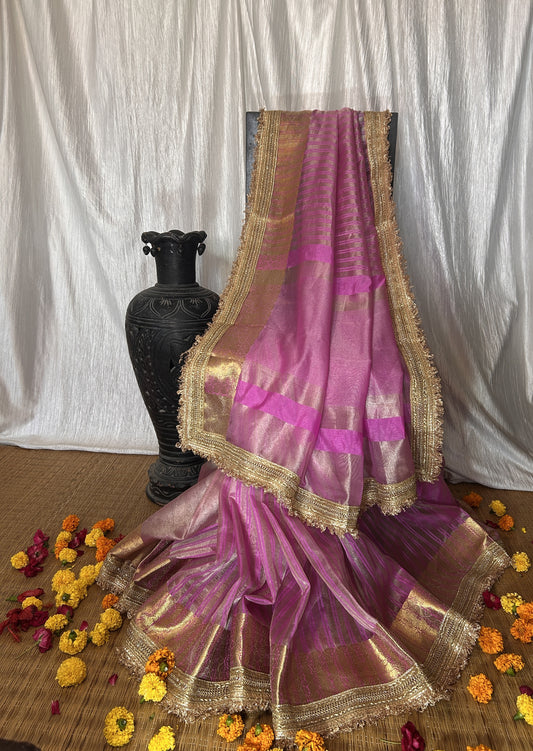Malika Tissue Silk Saree (Lilac)