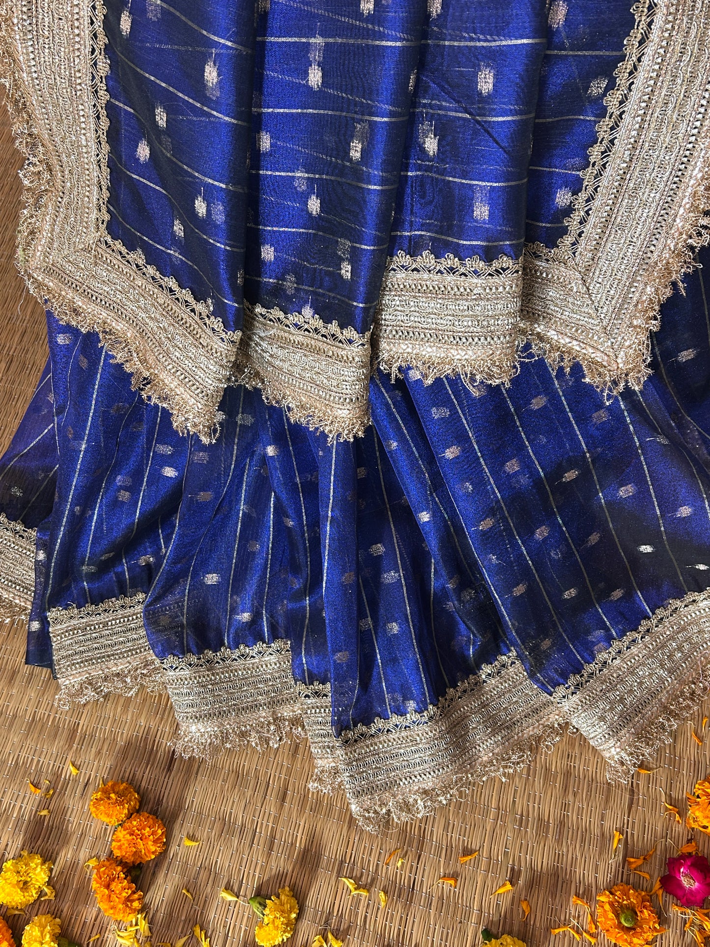 Janhvi Kapoor Inspried Sapphire Tissue Silk Saree