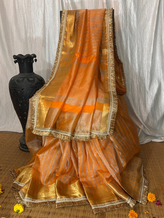 Narangi Tissue Silk Saree (Orange)