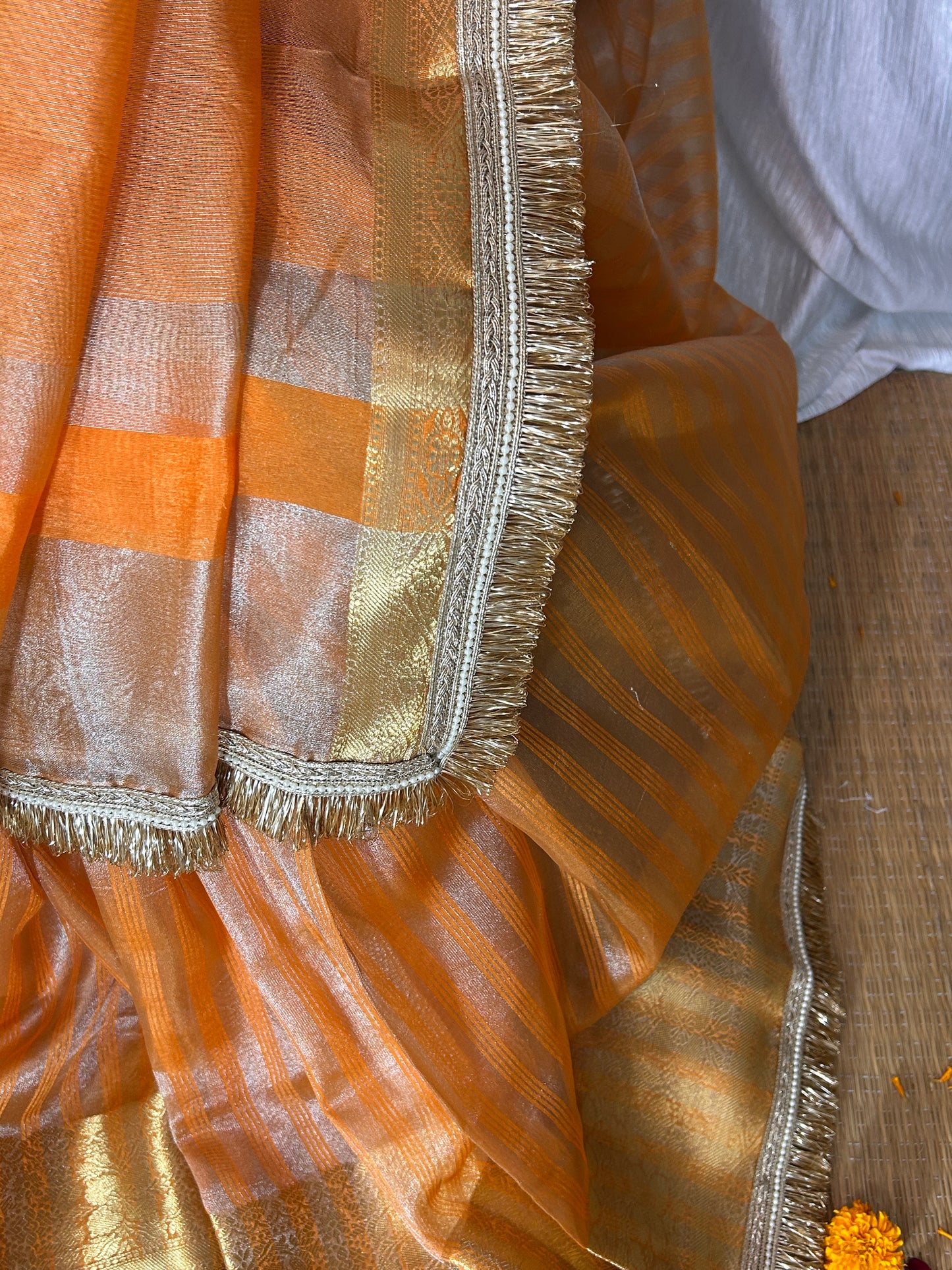 Narangi Tissue Silk Saree (Orange)