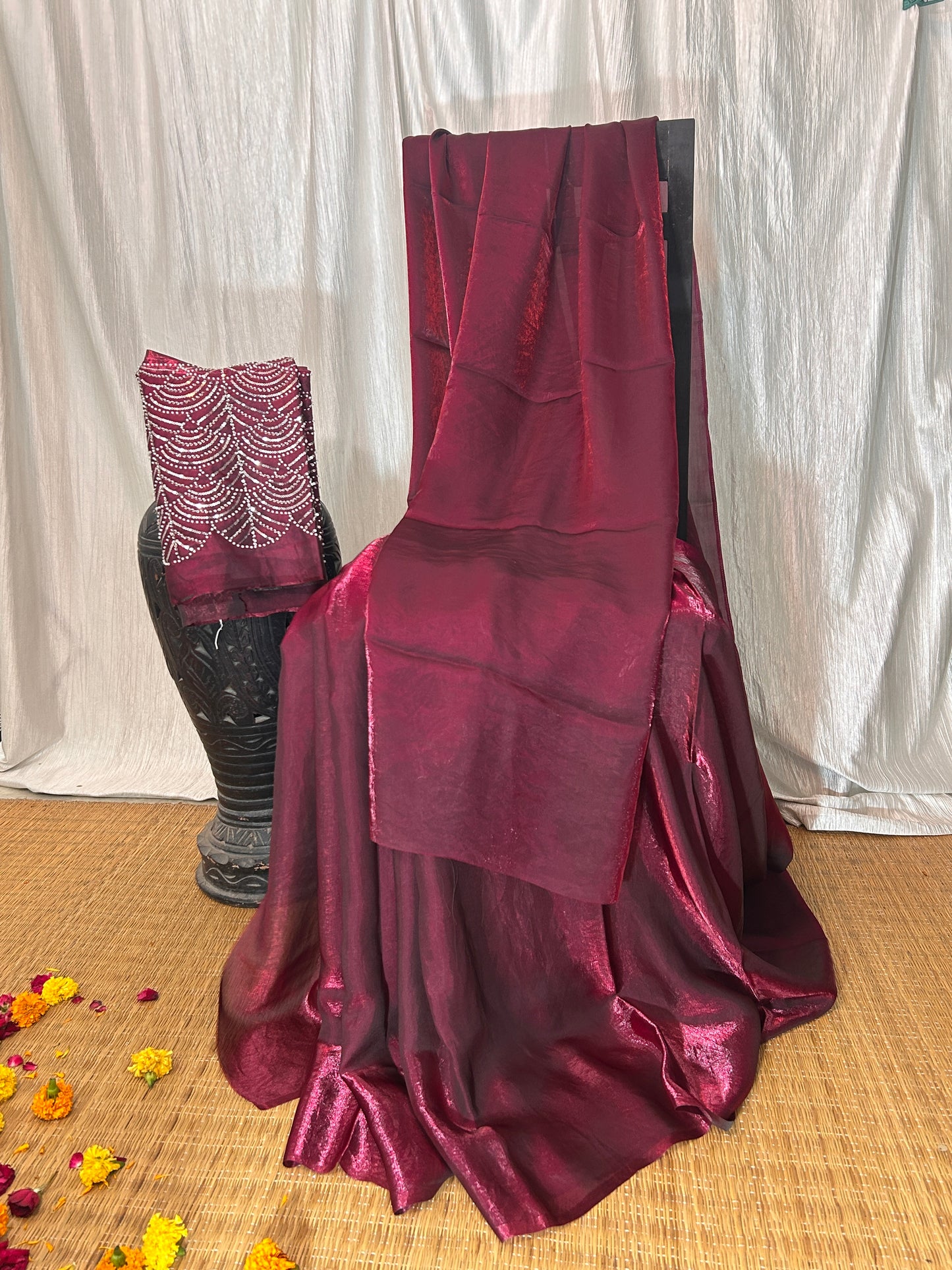 Bombshell Fountain Silk Saree