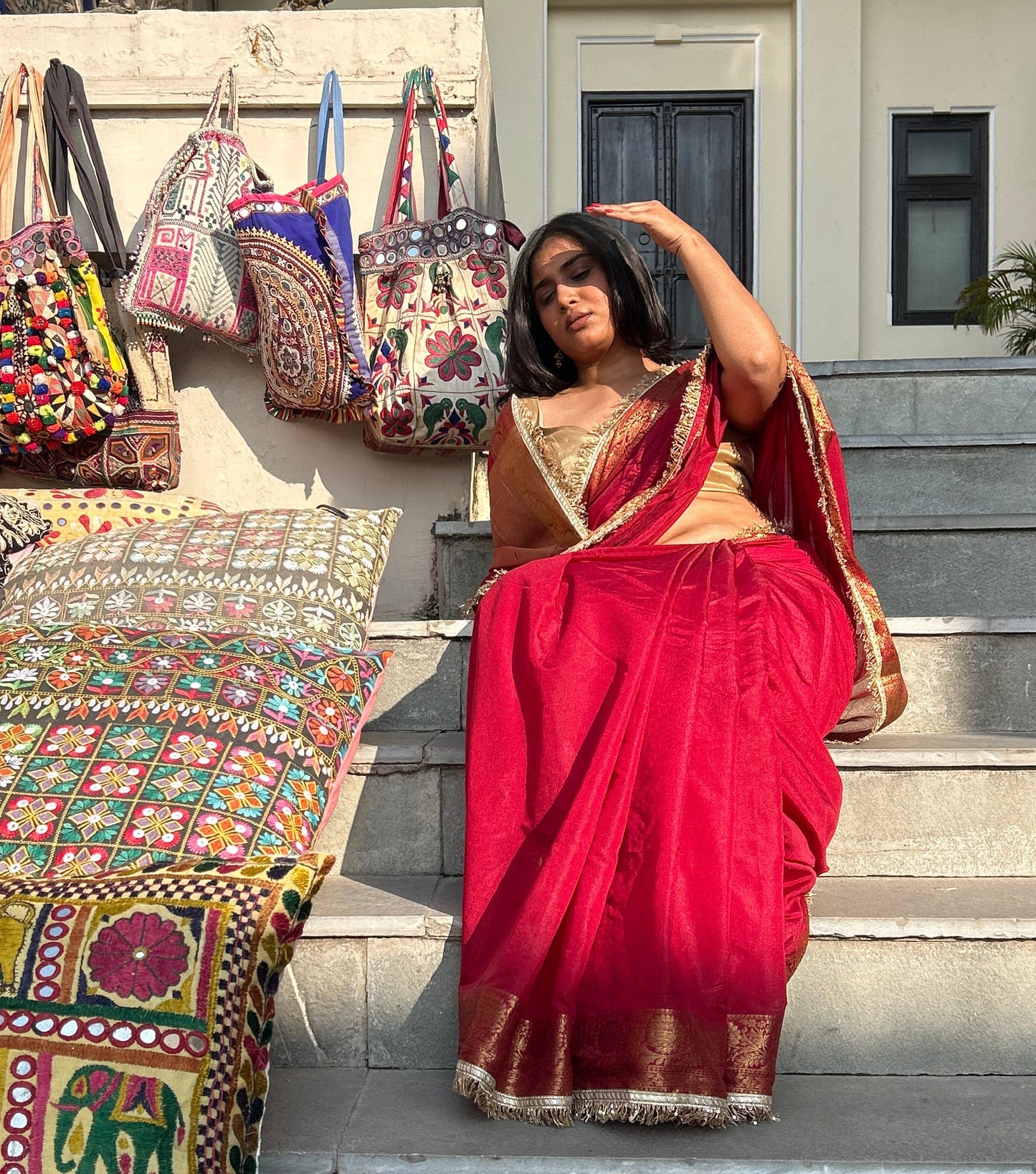 Maharani Saree (Maroon)