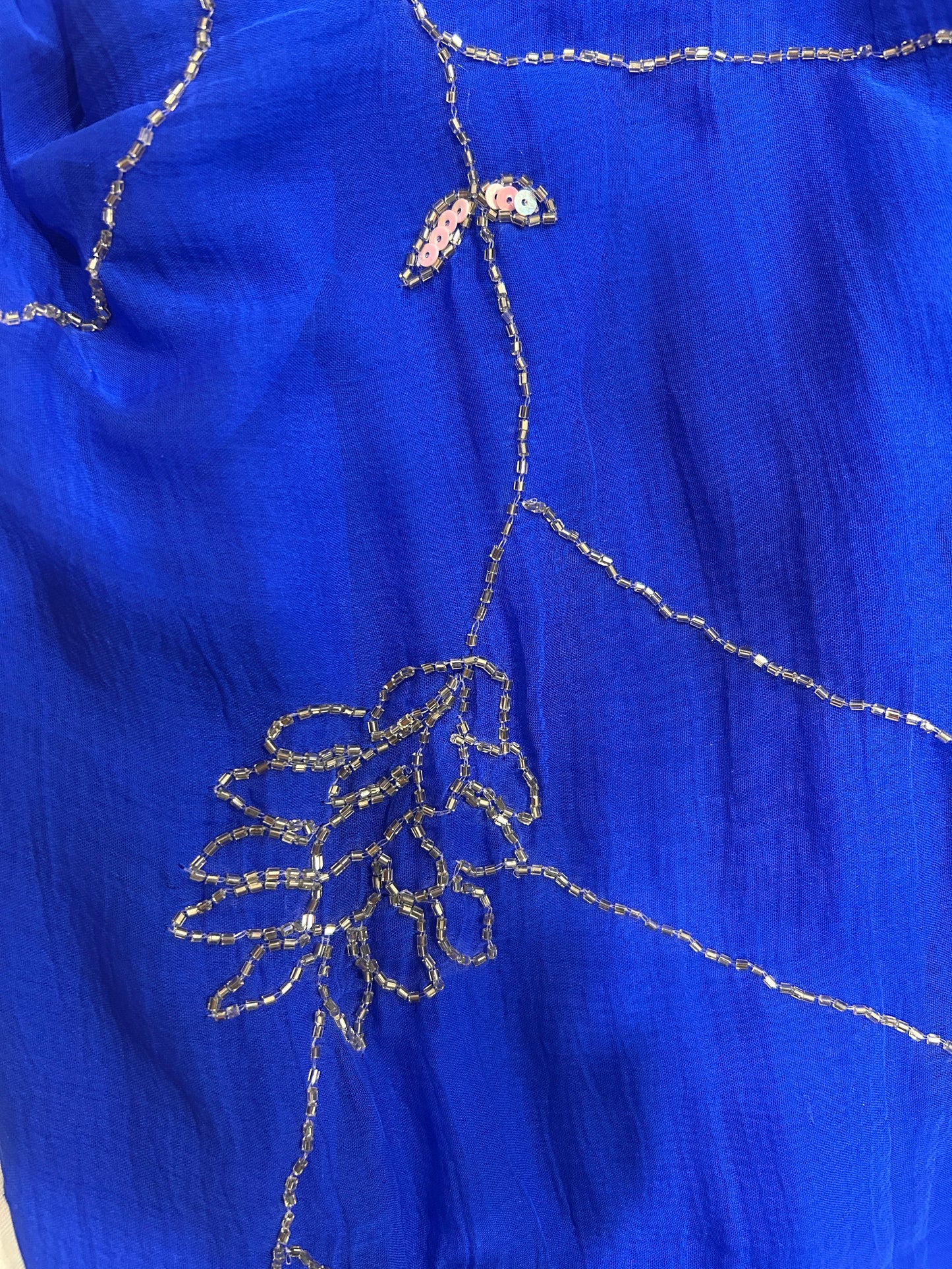 Ranisa Chiffon Saree (Radiant Bright Blue)