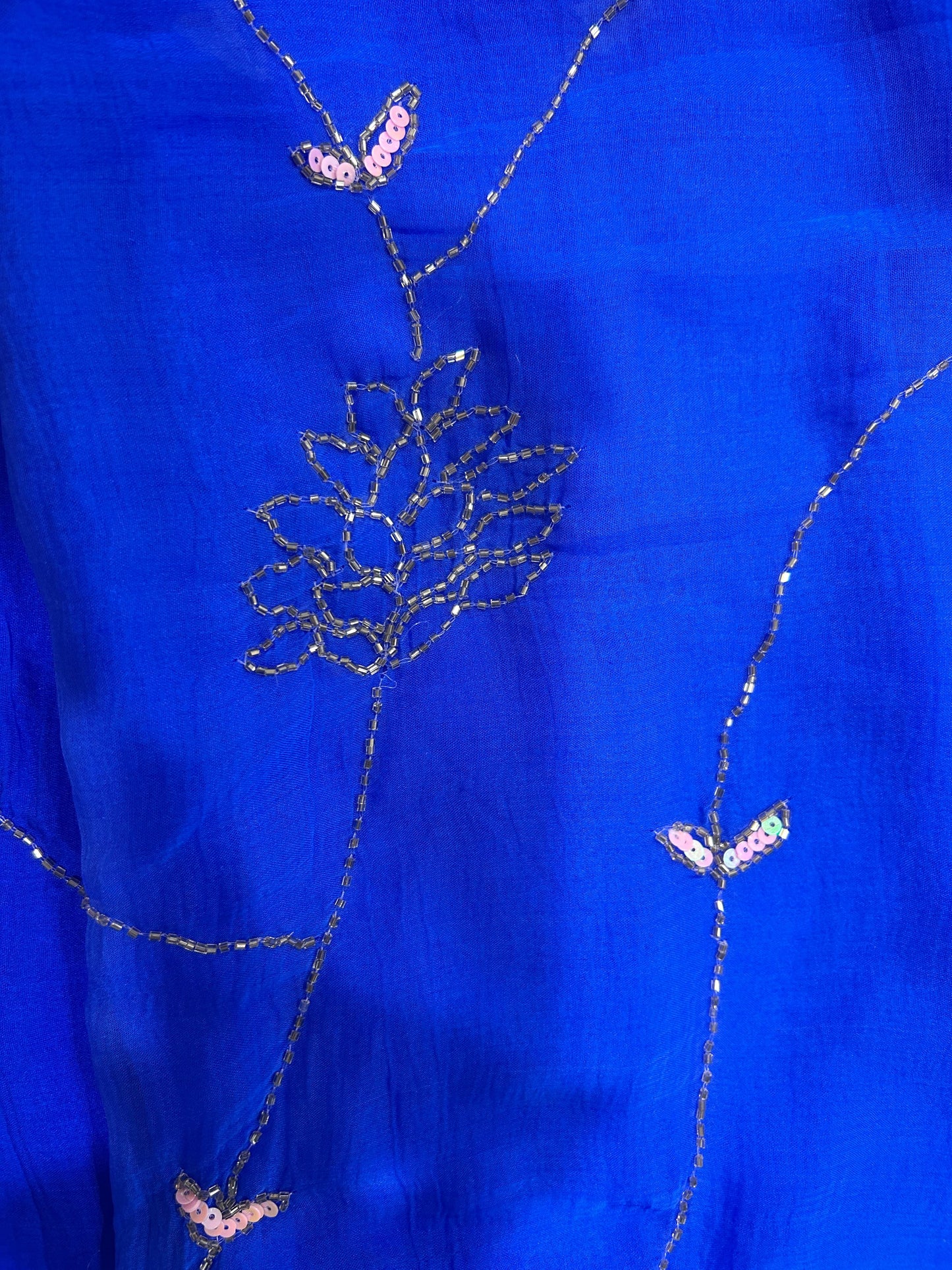 Ranisa Chiffon Saree (Radiant Bright Blue)