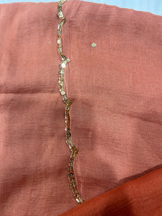 Ropmati Chiffon Saree (Almond)