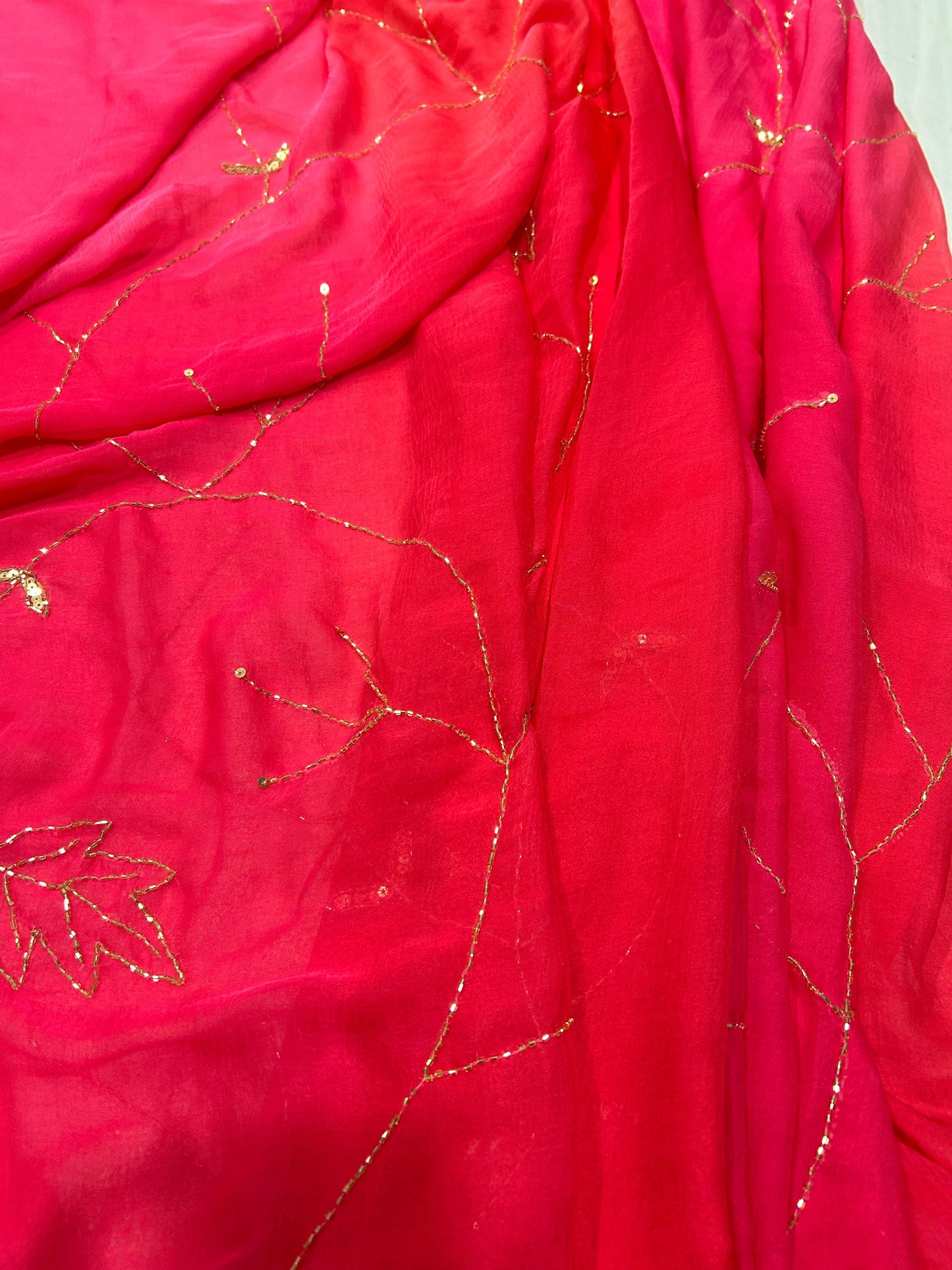 Ruhaniyat Chiffon Saree(Soft Pink)