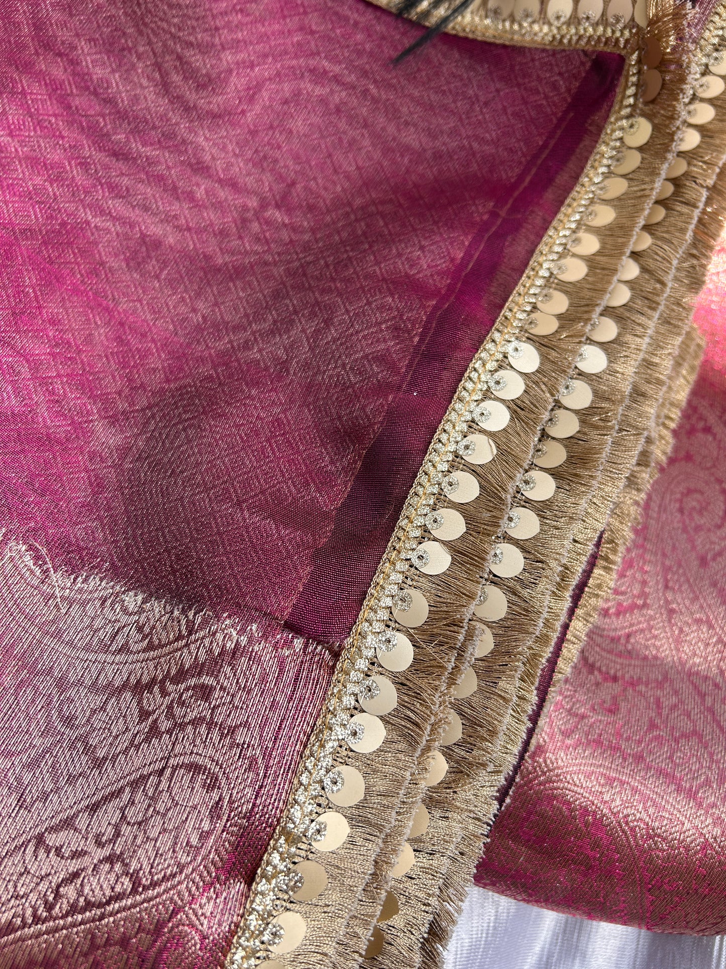 Rajkumari Tissue silk saree (Magenta)